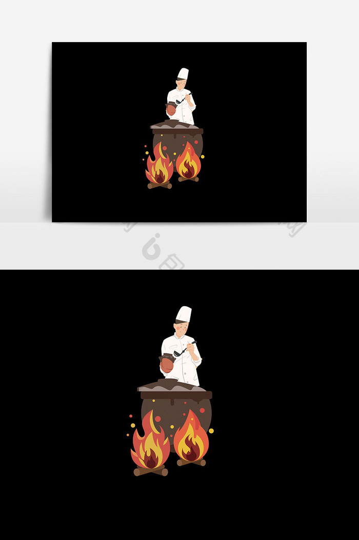 厨师插画人物设计