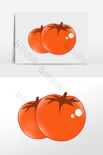 手绘食物食材番茄插画元素图片