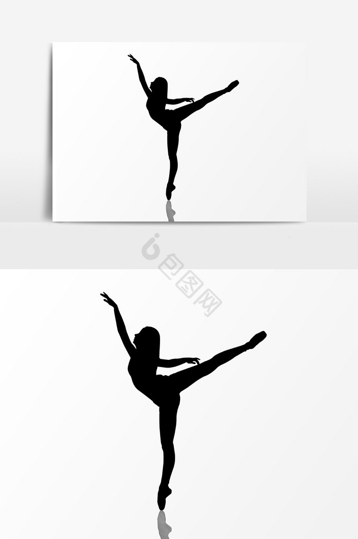 芭蕾舞者人物剪影9图片