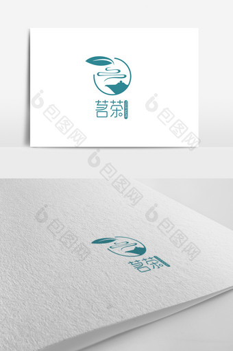 典雅文艺茗茶logo标志图片