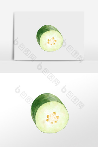 手绘秋作物蔬菜冬瓜插画元素图片