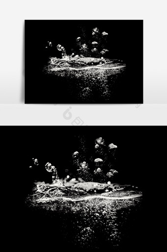 动感水花水滴水纹效果素材图片