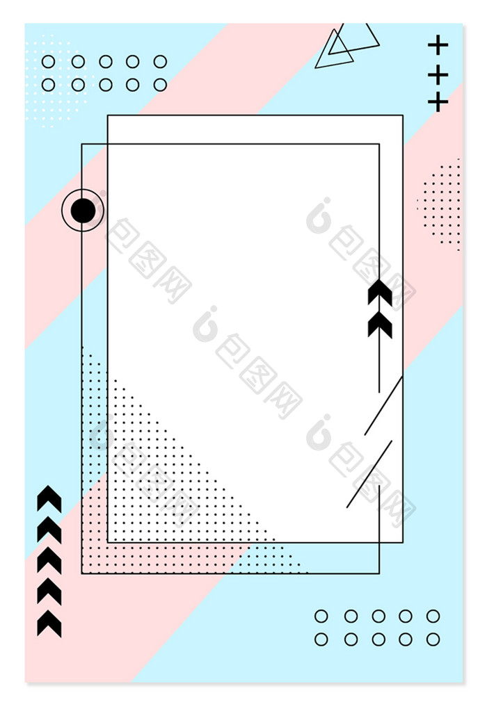 简约几何清新销售设计背景图