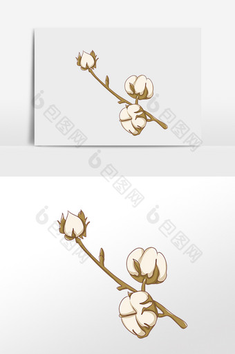 手绘秋作物植物花朵插画元素图片