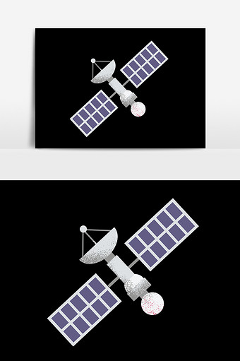 卡通漫画卫星素材图片