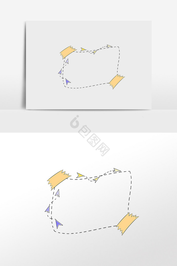 虚线装饰边框插画图片