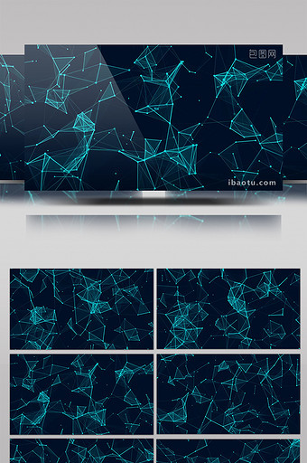 蓝色炫酷科技线条展示背景led视频素材图片