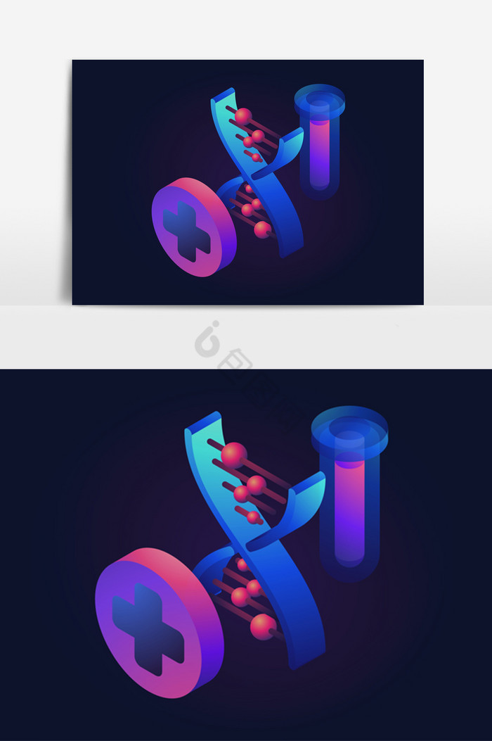 试管基因医学透感光效图片