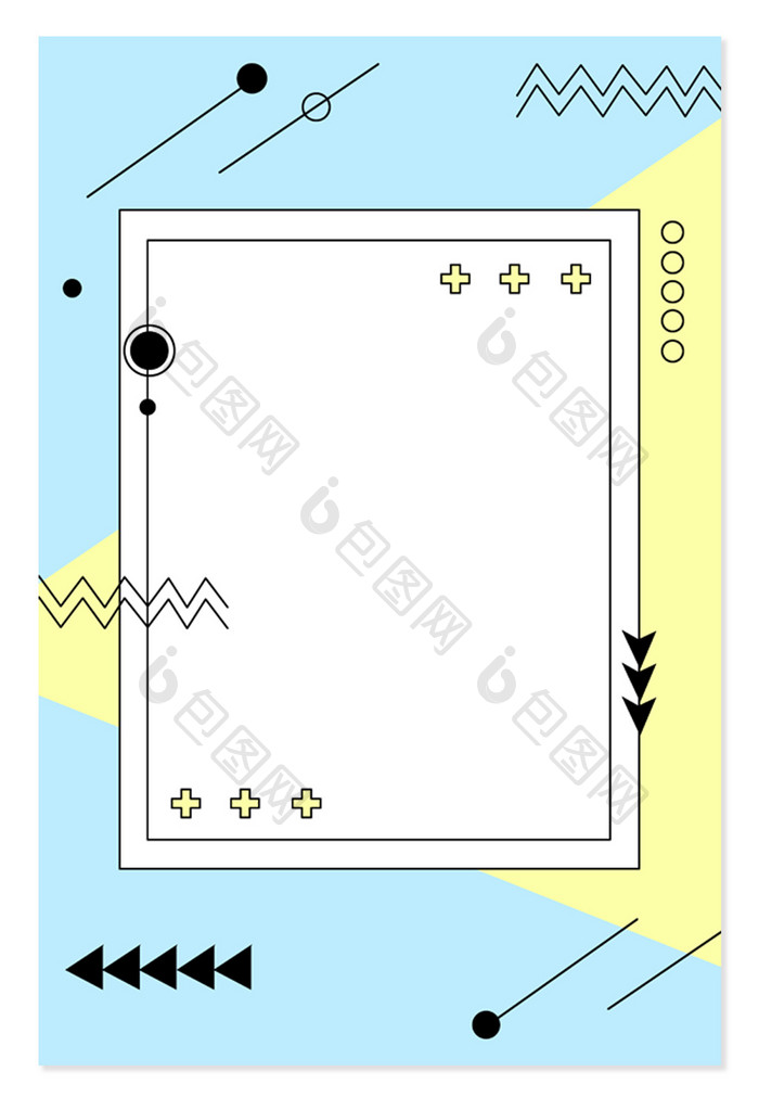 清新几何促销设计背景图