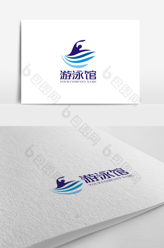 动感时尚游泳logo标志图片