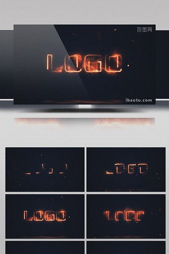 4K神秘火焰LOGO演绎片头AE模板图片
