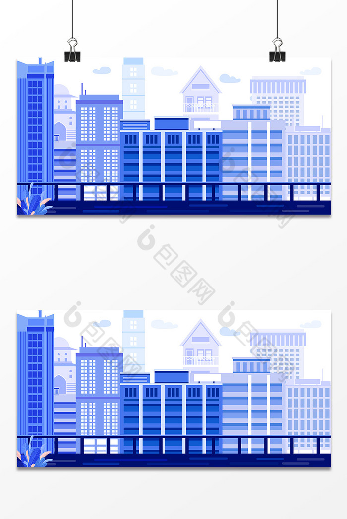 高楼图片楼房样式卡通城市建筑背景图片