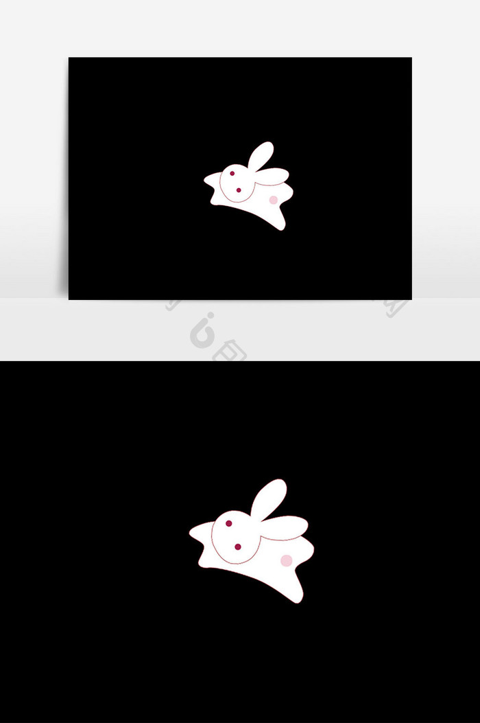 中秋设计兔子插画元素
