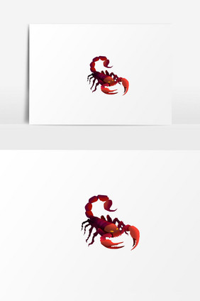 蝎子海洋动物矢量插画
