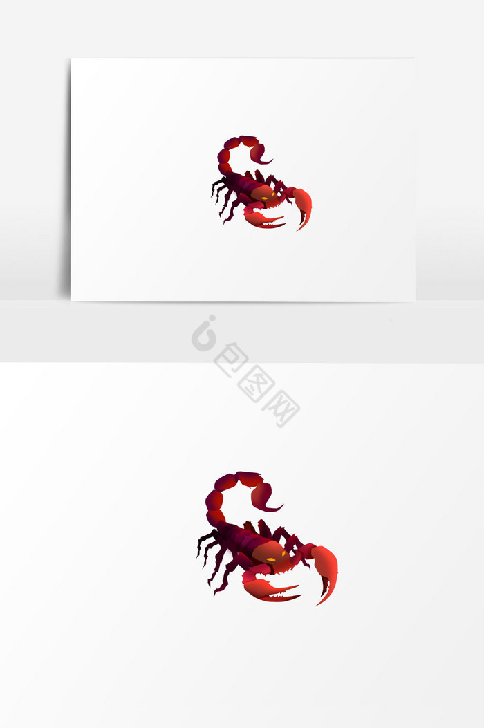 蝎子海洋动物插画图片