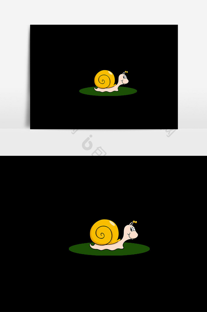 动物元素插画蜗牛