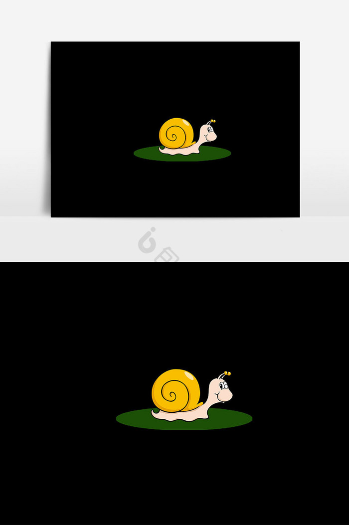动物插画蜗牛图片