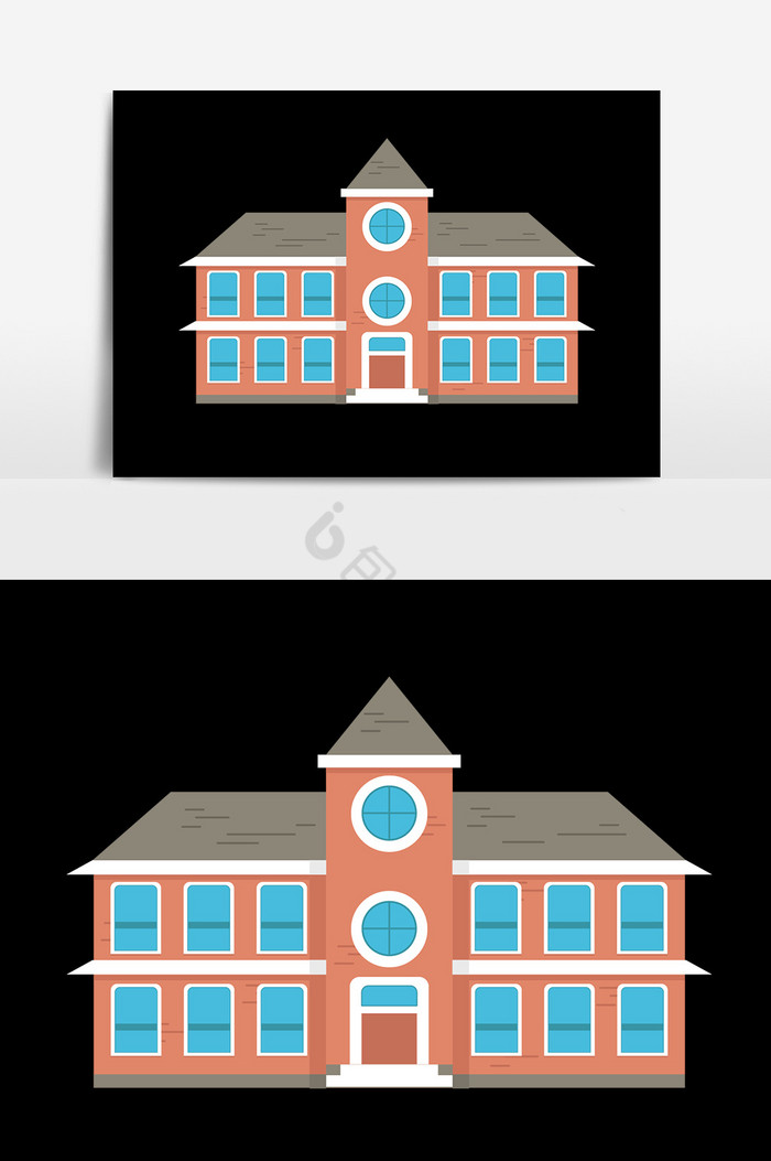 免扣房子建筑学校图片