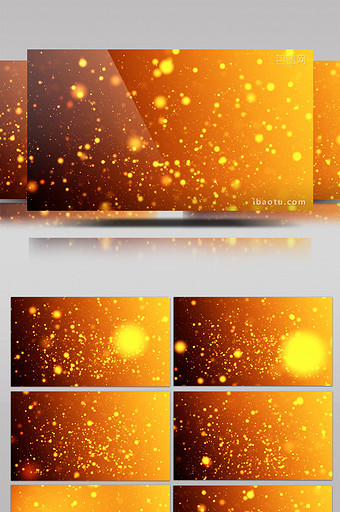 炫酷金色粒子闪烁梦幻大气背景视频图片