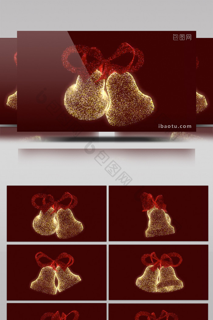粒子铃铛动态炫酷背景视频素材