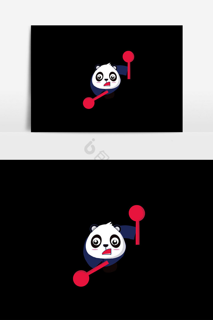 动物熊猫插画图片