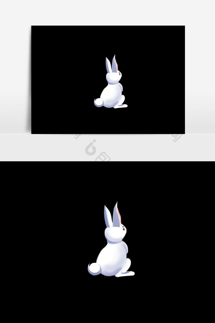 兔子元素插画设计