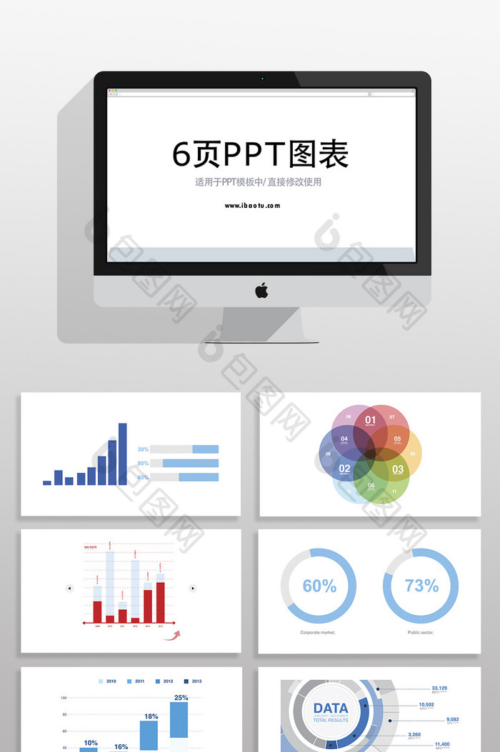 数据分析统计报表PPT图表素材