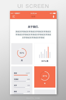 清新简约汽车app移动界面