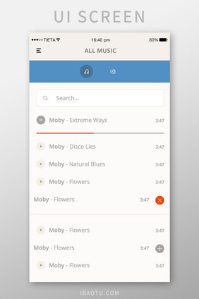 音乐APP移动界面
