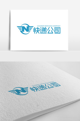 大气时尚N字母快递公司logo标志