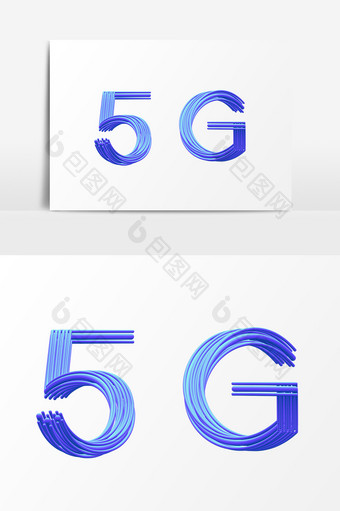 5G创意艺术字体设计图片