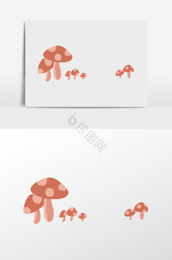 小蘑菇插画图片