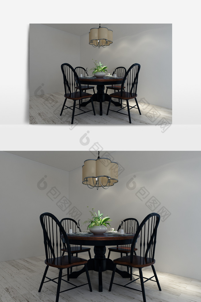 椅子餐桌组合北欧风格图片