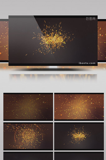 4K爆炸粒子汇聚LOGO演绎片头AE模板图片