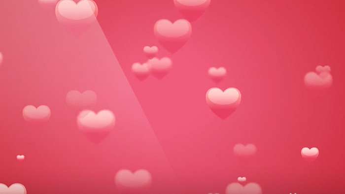 红色爱情心形云朵背景led视频素材