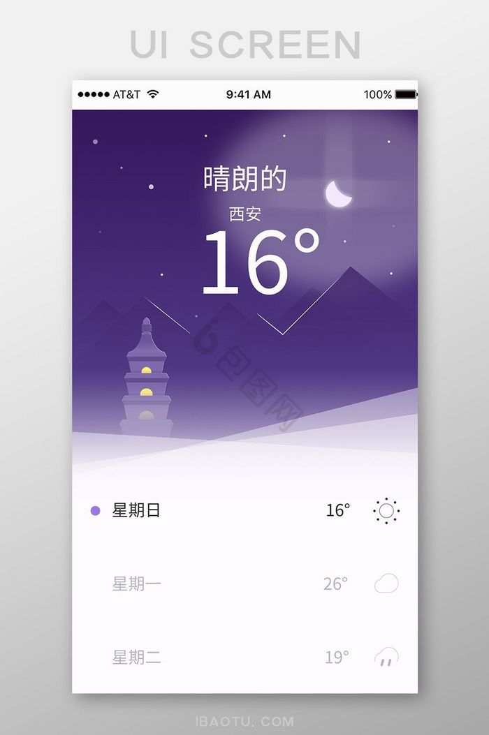 天气预报手机APP移动界面图片