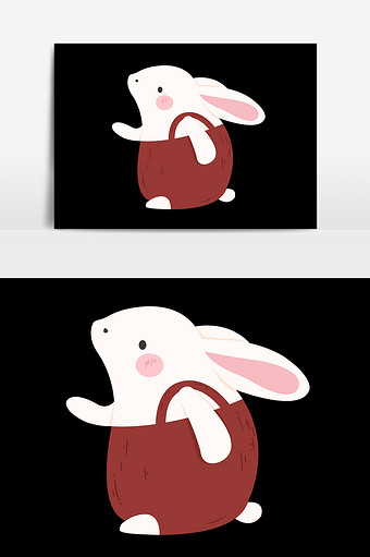 卡通手绘兔子素材图片
