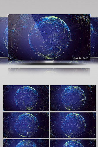 科技互联网区块链地球炫酷展示背景led图片