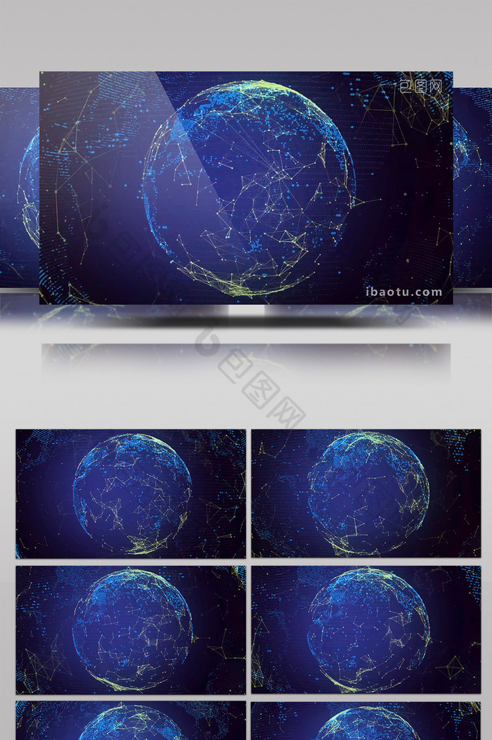 科技互联网区块链地球炫酷展示背景led