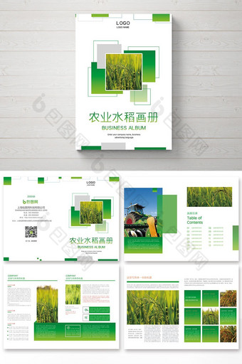 整套绿色时尚农业水稻种植画册图片