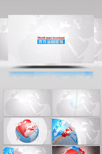 4K世界地球新闻栏目包装AE模板图片