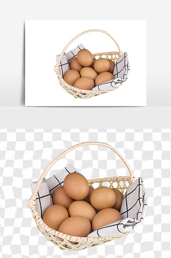 篮子鸡蛋免扣元素图片