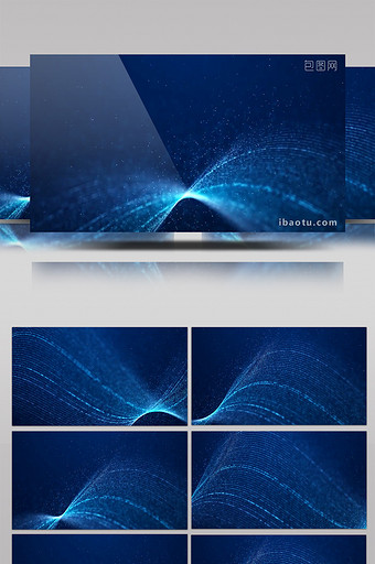 蓝色粒子炫酷动态互联网背景视频图片