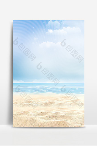 夏季沙滩大海设计背景图片