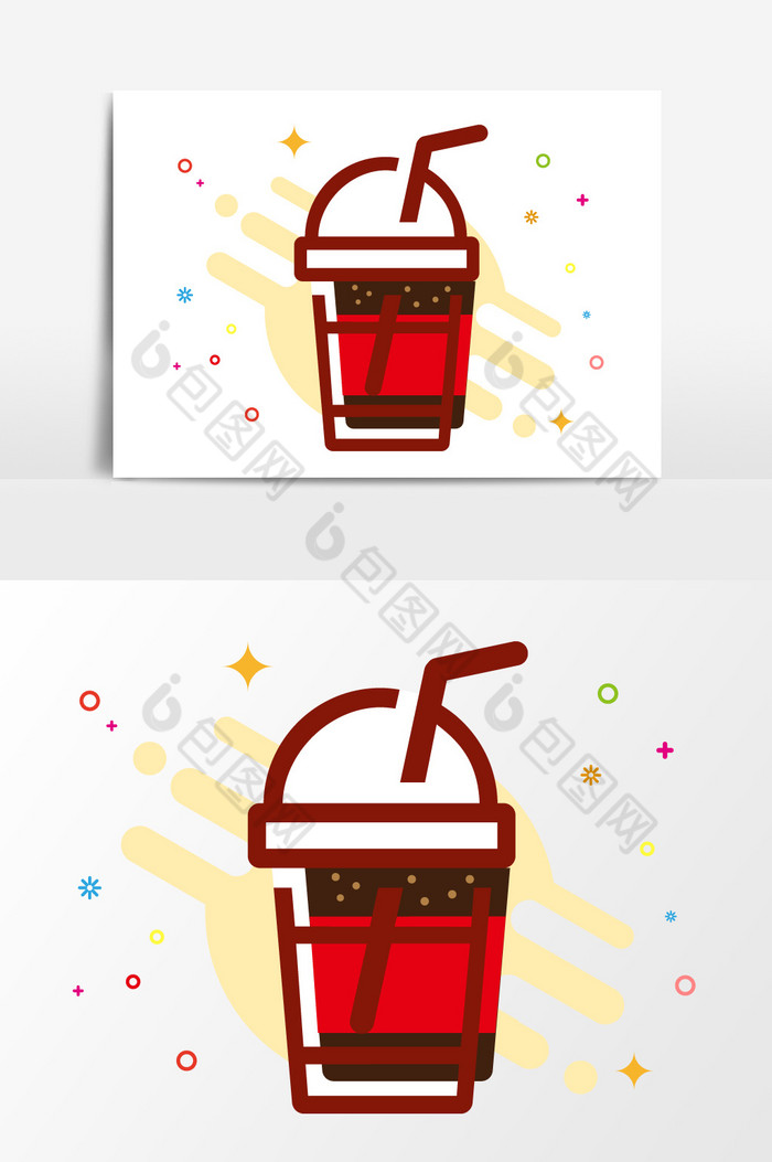 可乐美食元素meb风格图片
