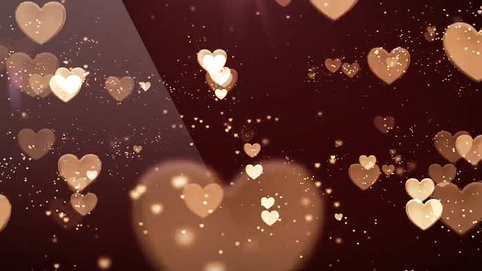 爱情金色粒子斑点闪烁背景led视频