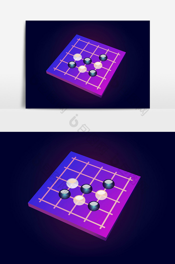 光感透气棋盘设计元素