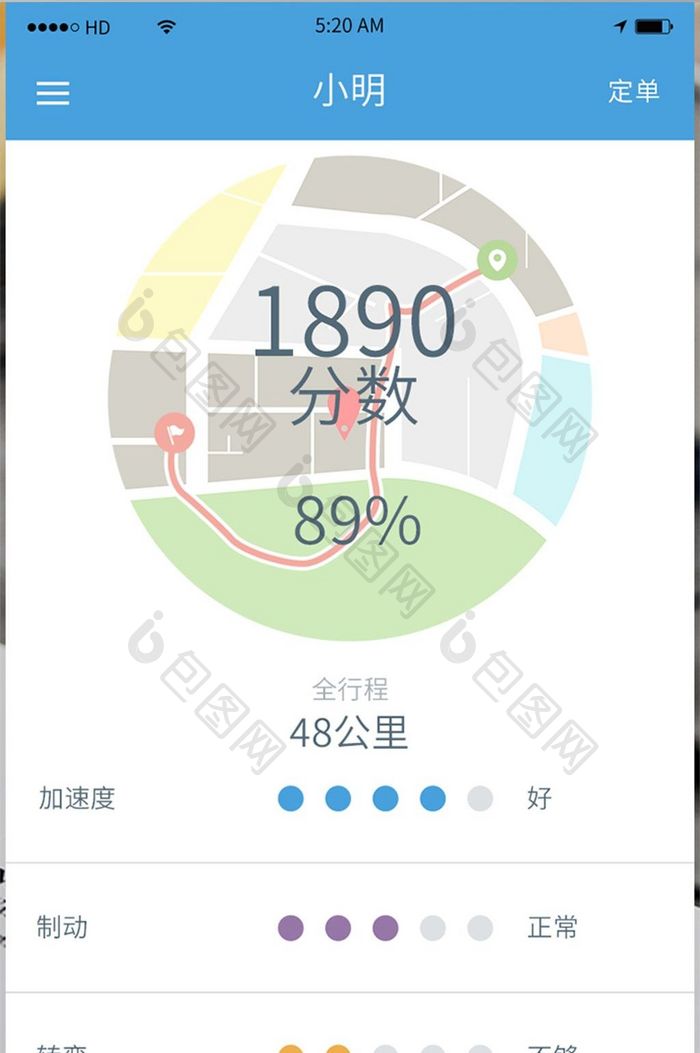 旅游地图介绍评价移动APP界面