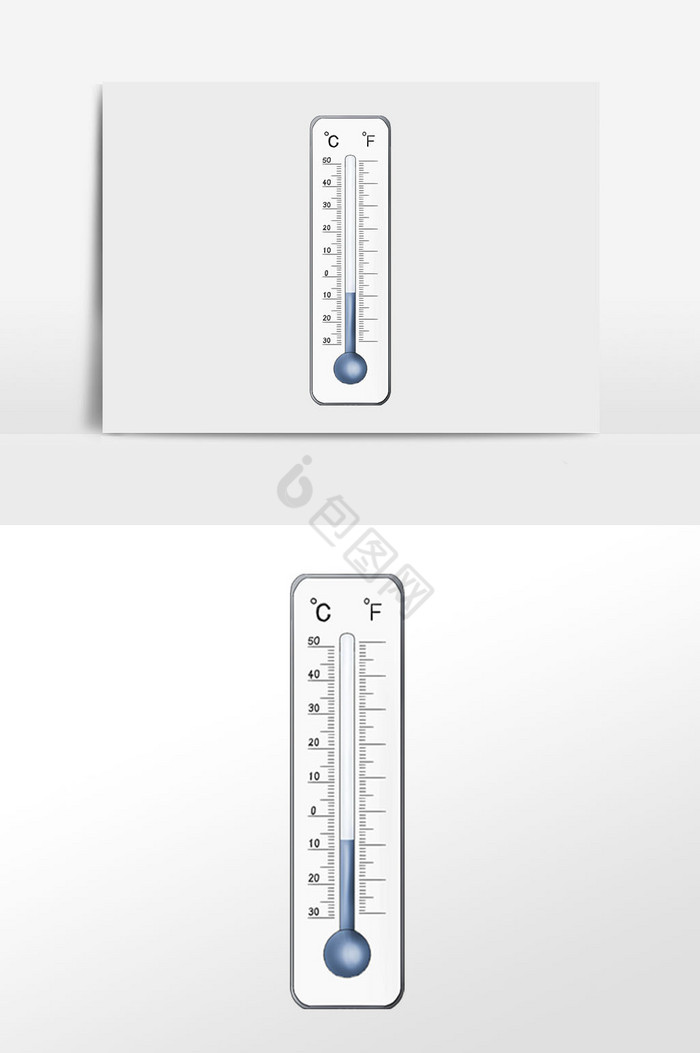 室内温度计插画图片