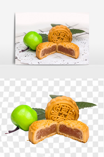中秋佳节月饼元素图片